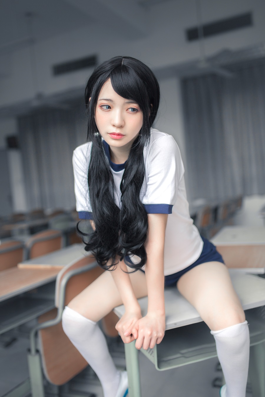 疯猫ss-制服少女写真集02-体操服白丝[46P] 小姐姐 预览1图