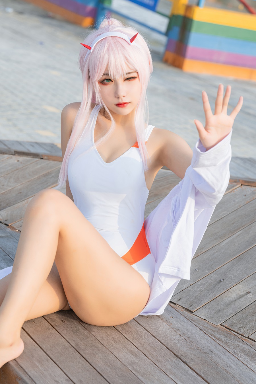 Momoko葵葵-DARLING in the FRANXX-02泳装[21P] 小姐姐 预览3图