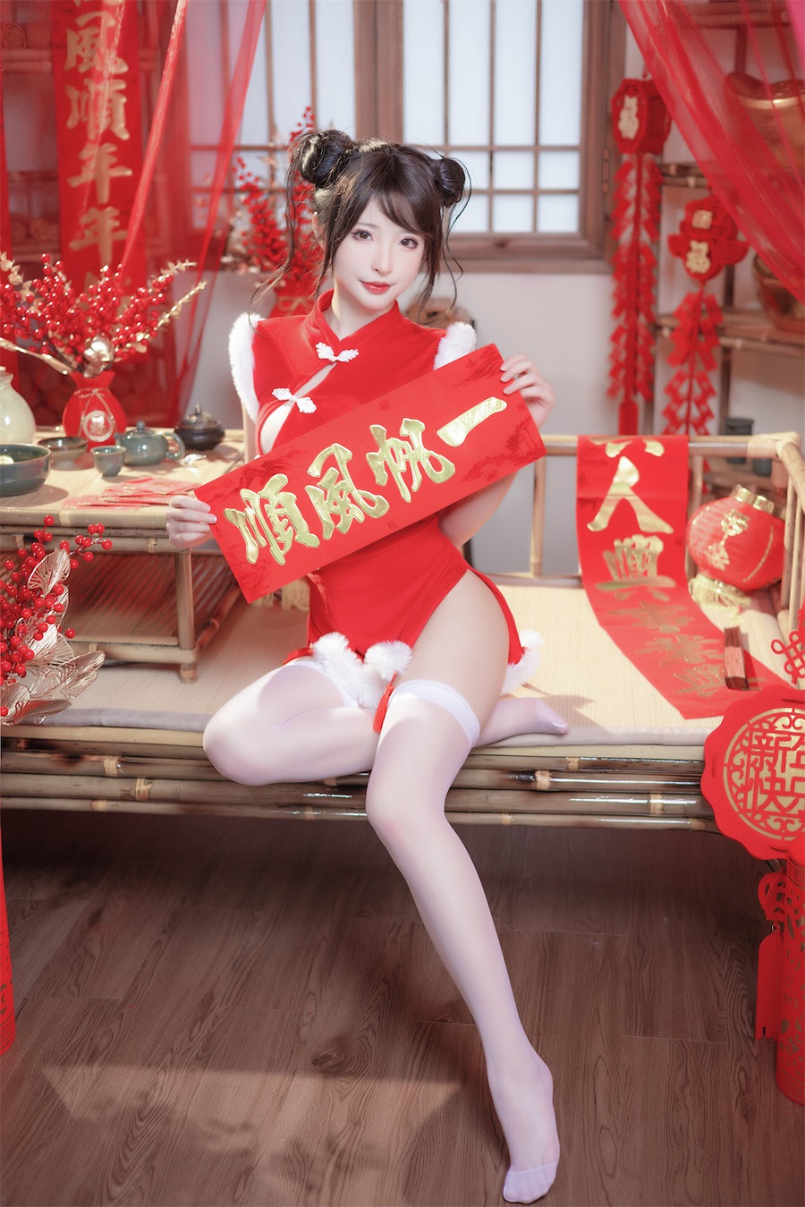 清水由乃-2023新年旗袍[77P] 小姐姐 预览1图