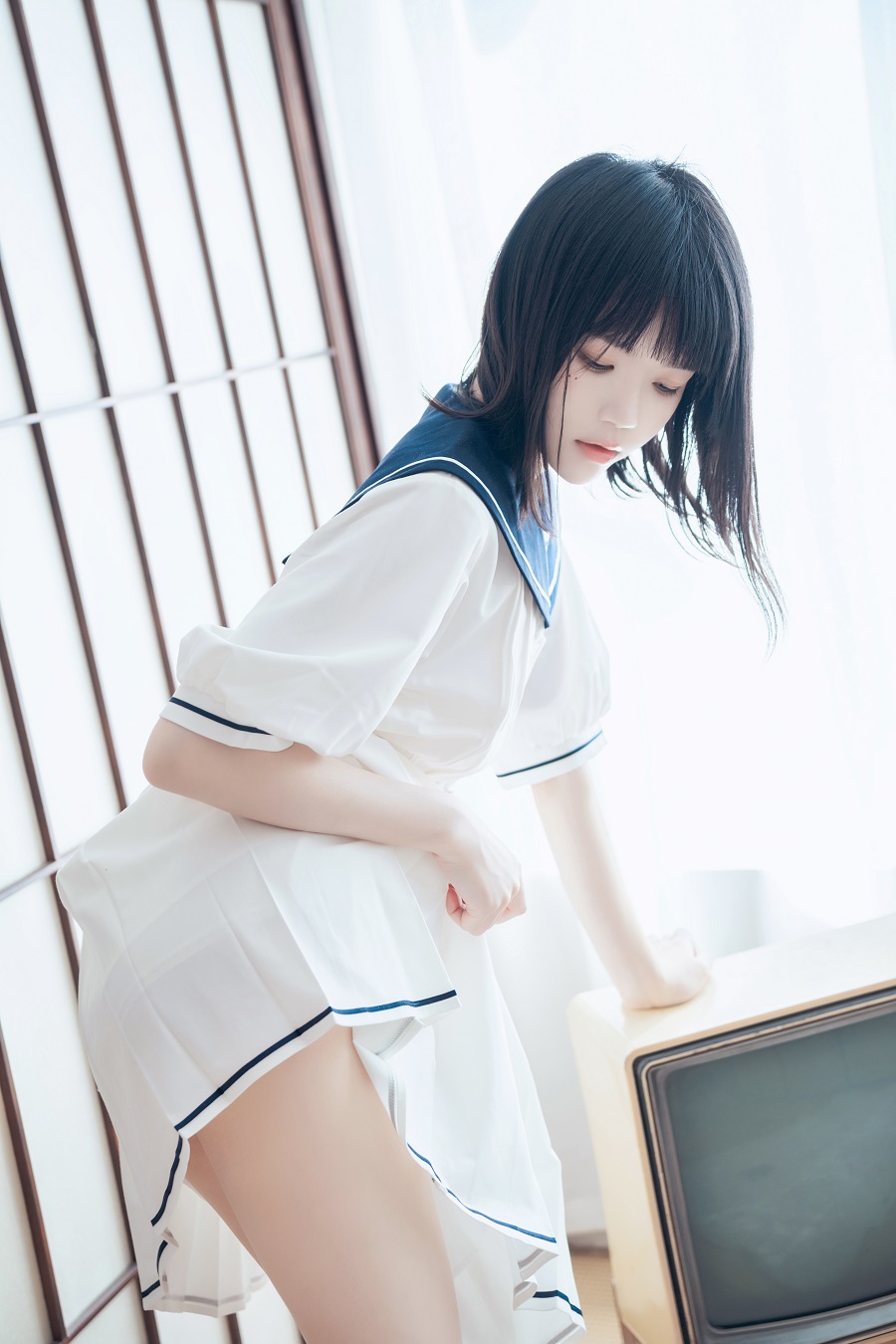 桜桃喵-盛夏制服[39P] 小姐姐 预览3图