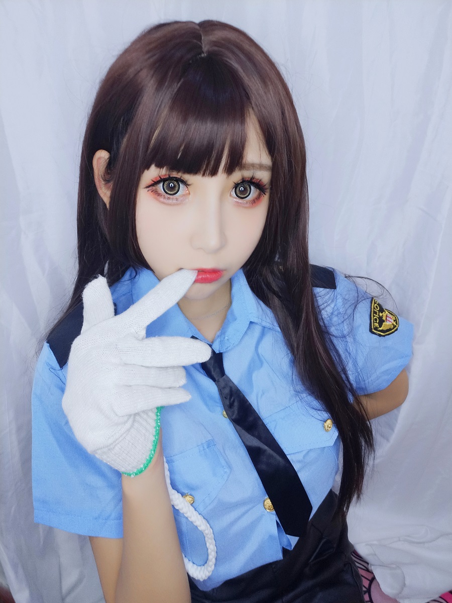 雯粥粥i-蓝色制服[15P+1V] 小姐姐 预览1图