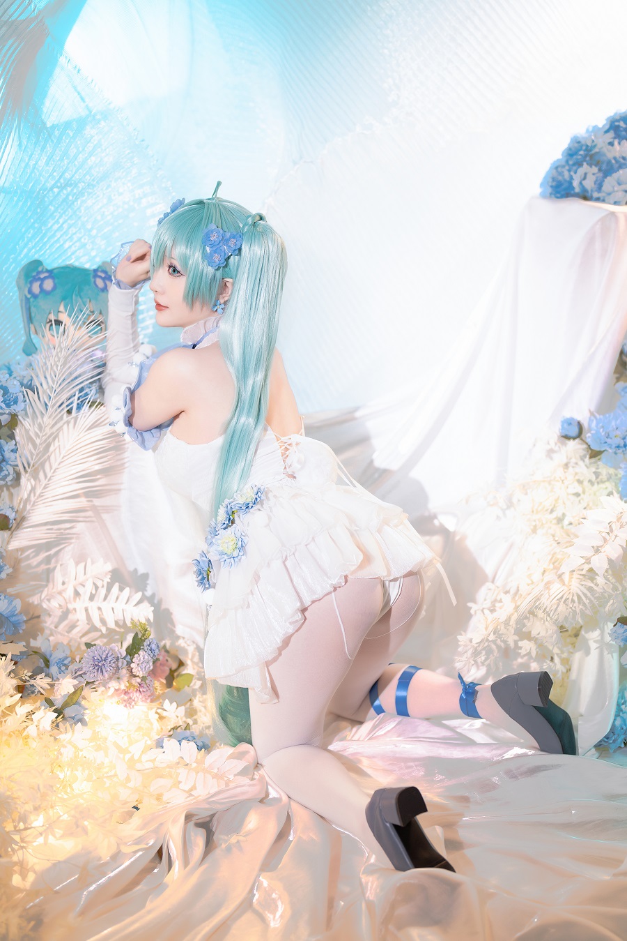 星之迟迟-24年2月计划A-初音未来-粉蝶花精灵[54P+1V] 小姐姐 预览2图